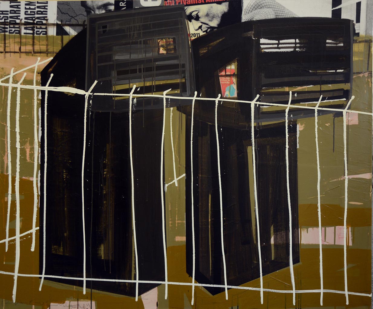 İsimsiz-Untitled, 2011, Tuval üzerine karışık teknik- Mixed media on canvas, 116x140 cm.